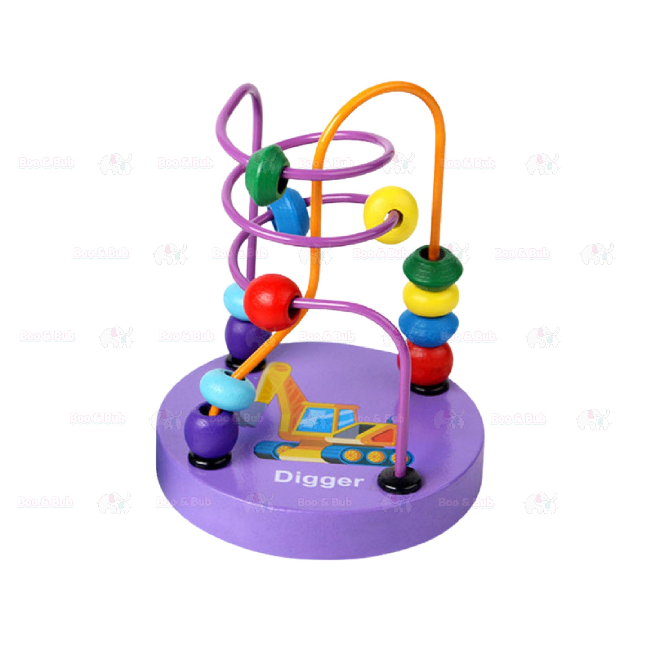 Wooden Roller Coaster Bead Maze | Toddler Baby Early Learning Educational Montessori Puzzle Math Toy - Boo & Bub