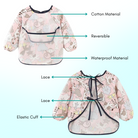 Kids EVA Waterproof Long Sleeve Bib Apron | Fully Covered Long Sleeved Bibs for Baby Toddler - Boo & Bub