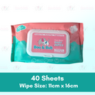 40 pcs Baby Hand Mouth Wipes / Wet Tissue | Alcohol-free, paraben-free, fragrance-free wipe / Tisu Basah Bayi - Boo & Bub