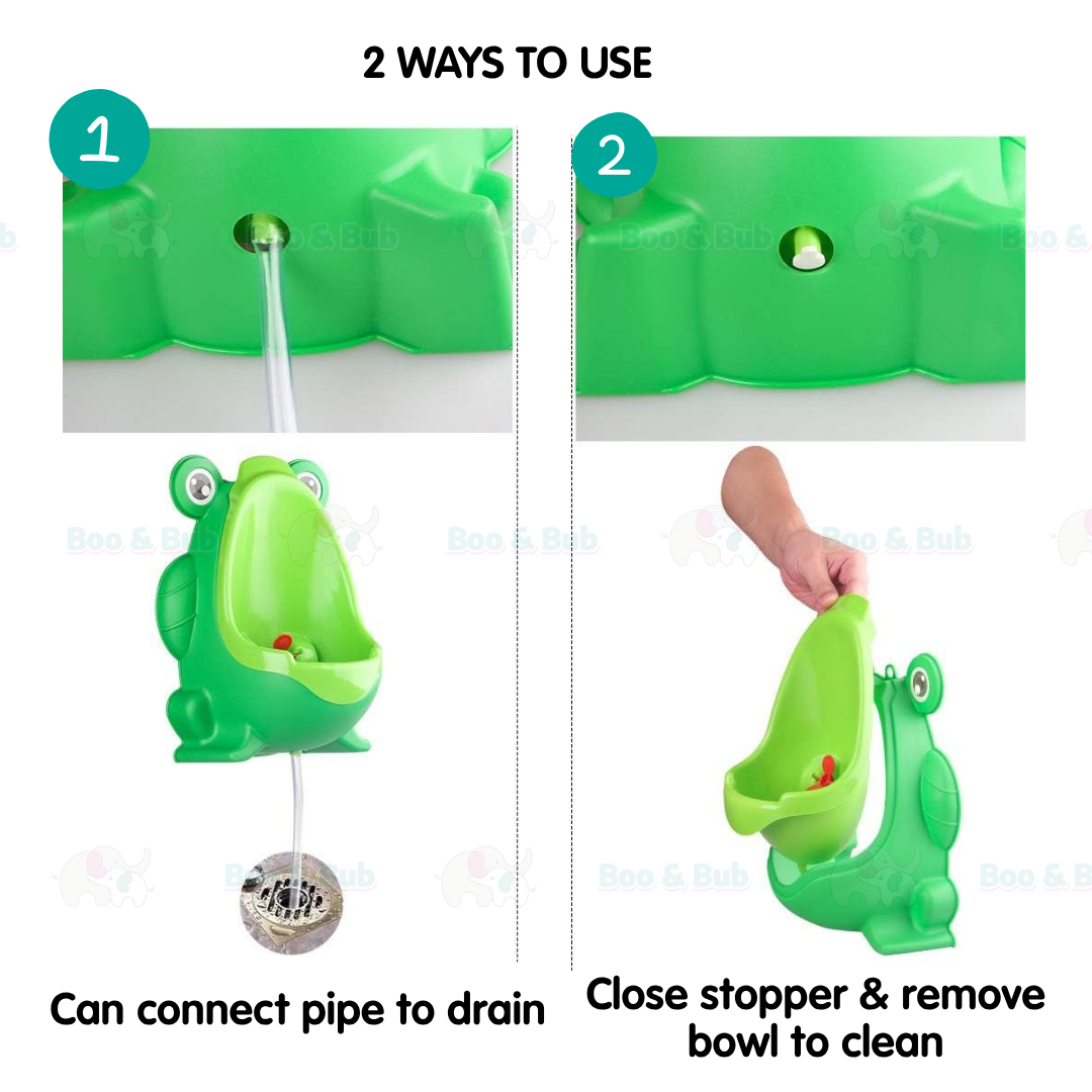 Boo&Bub Frog Baby Potty Boy Training Urinal Stand Potty Toddler Toilet Trainer - Boo & Bub