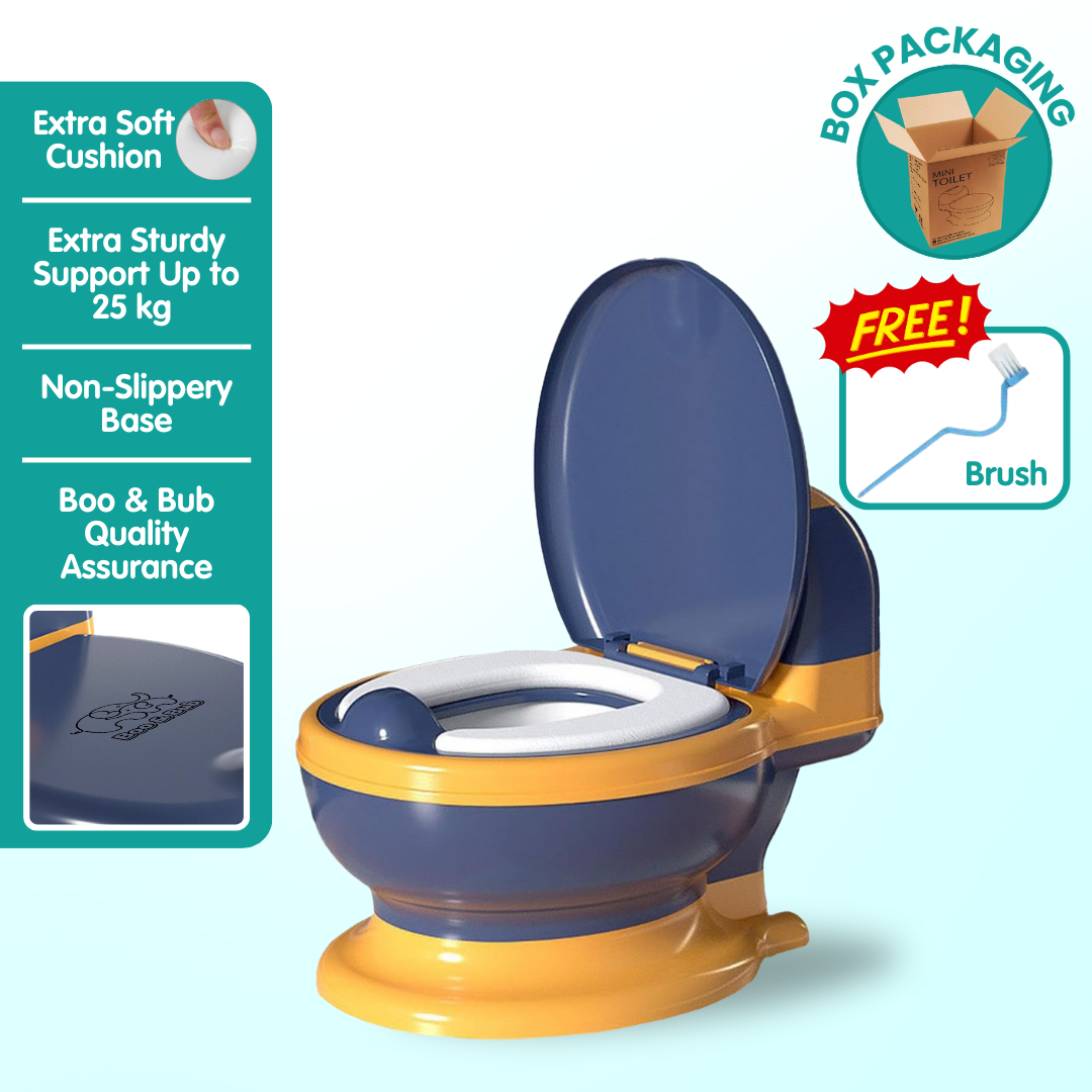 Portable Children's Potty Training Toilet with cushion seat | for Baby Toddlers kid Safe Toilet Potties - Boo & Bub