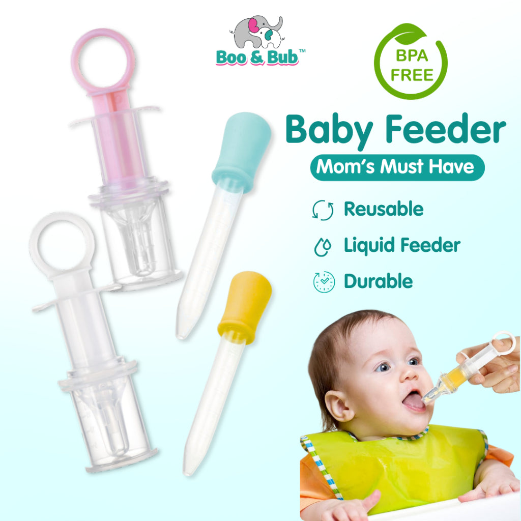 Baby Feeding Dispenser | Kid Toddler Needle Medicine Feeder Squeeze Medicine Dropper Dispenser Pacifier - Boo & Bub