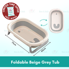 Baby Foldable Bath Tub | Non-Slip Thermometer Bathtub Baby Swim Tubs Bath Body Wash Portable Safe Kid - Boo & Bub