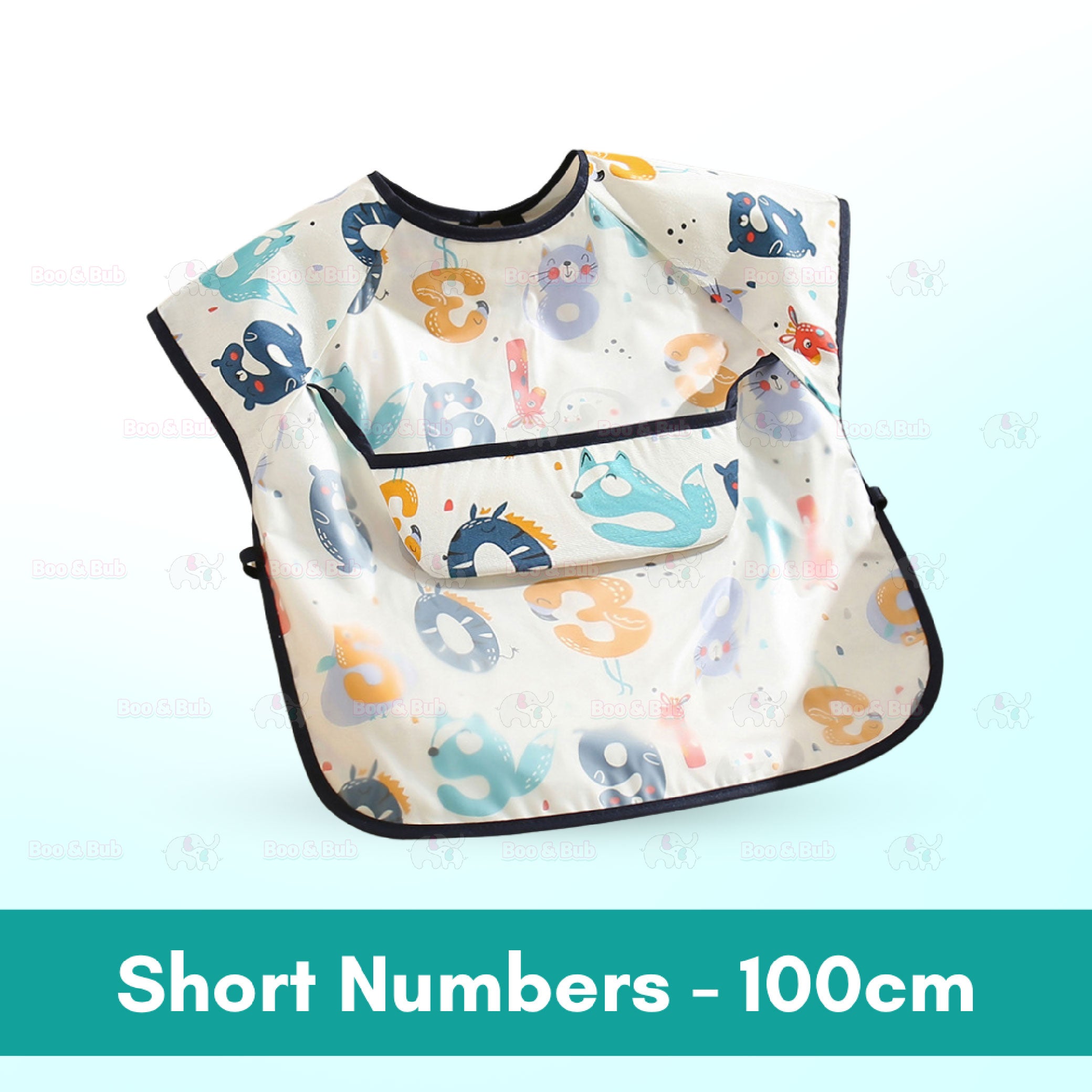 Kids EVA Waterproof Long Sleeve Bib Apron | Fully Covered Long Sleeved Bibs for Baby Toddler - Boo & Bub