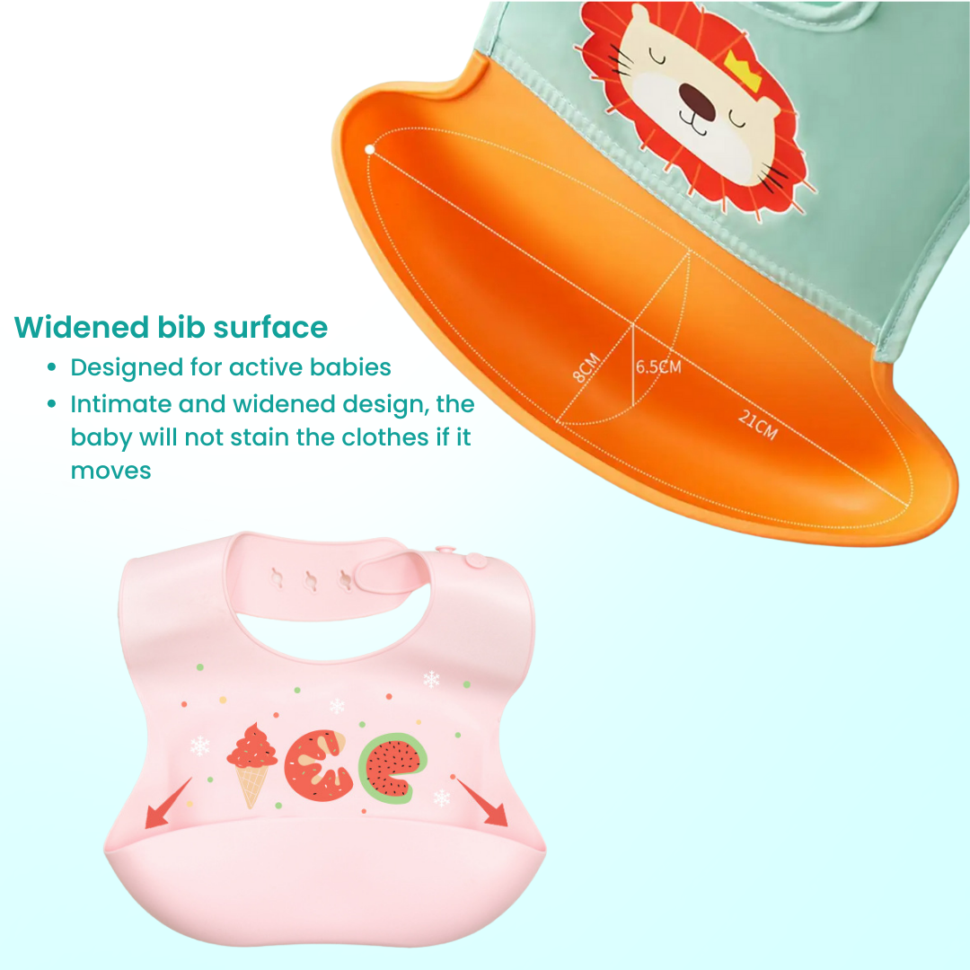 Cartoon Baby Waterproof Bib | Soft Bibs Baby Feeding Dinosaur Kids Girl Boy Adjustable Children Newborn - Boo & Bub