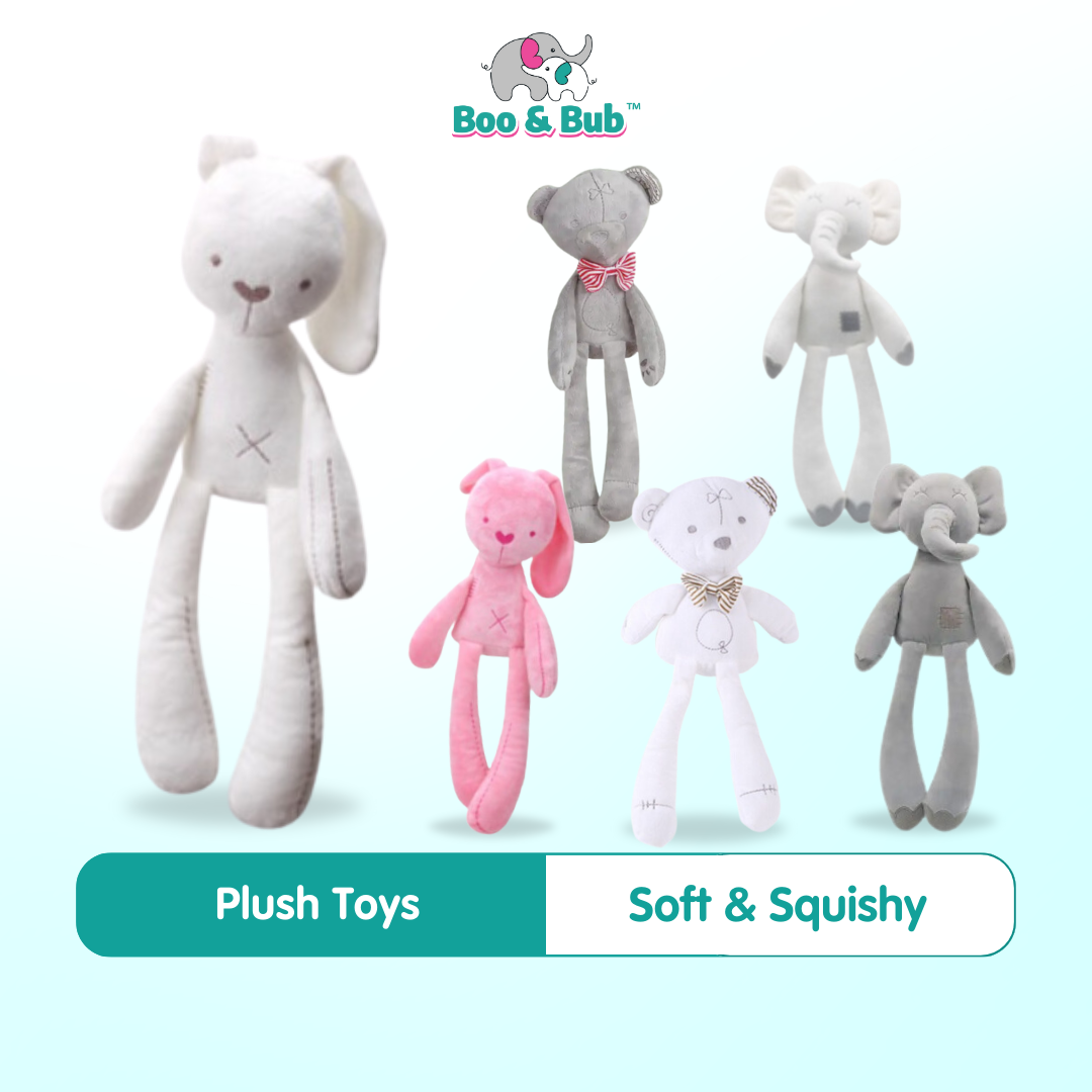 Cute Rabbit Elephant Bear Doll | Baby Soft Plush Toy | Children Bunny Sleeping Mate | Stuffed Animal Baby Toys Infant - Boo & Bub