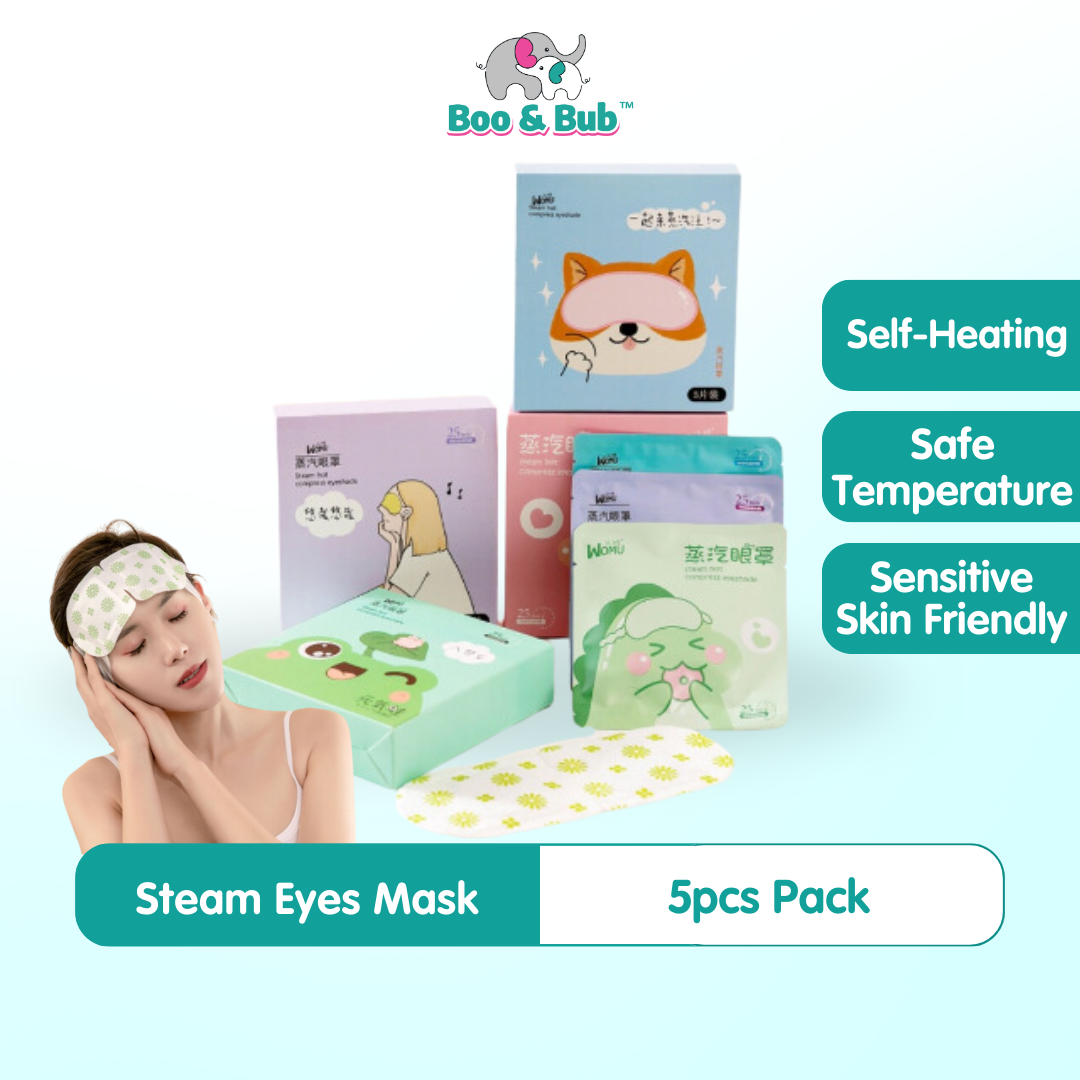 5pcs/ box Heating Steam Eye Mask | Warming Sleep Eyeshade Relieve Fatigue Hot Compress Relax Hydra Treatment Eye Patch - Boo & Bub