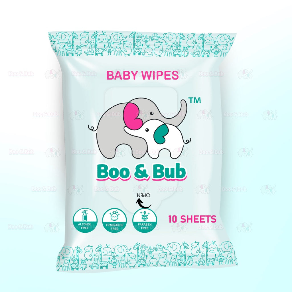 Boo&Bub 80pcs Non alcohol BABY WIPES Wet Tissue Baby wet wipe multipurpose tisu basah baby tissue basah wet tisu 婴儿湿纸巾 - Boo & Bub