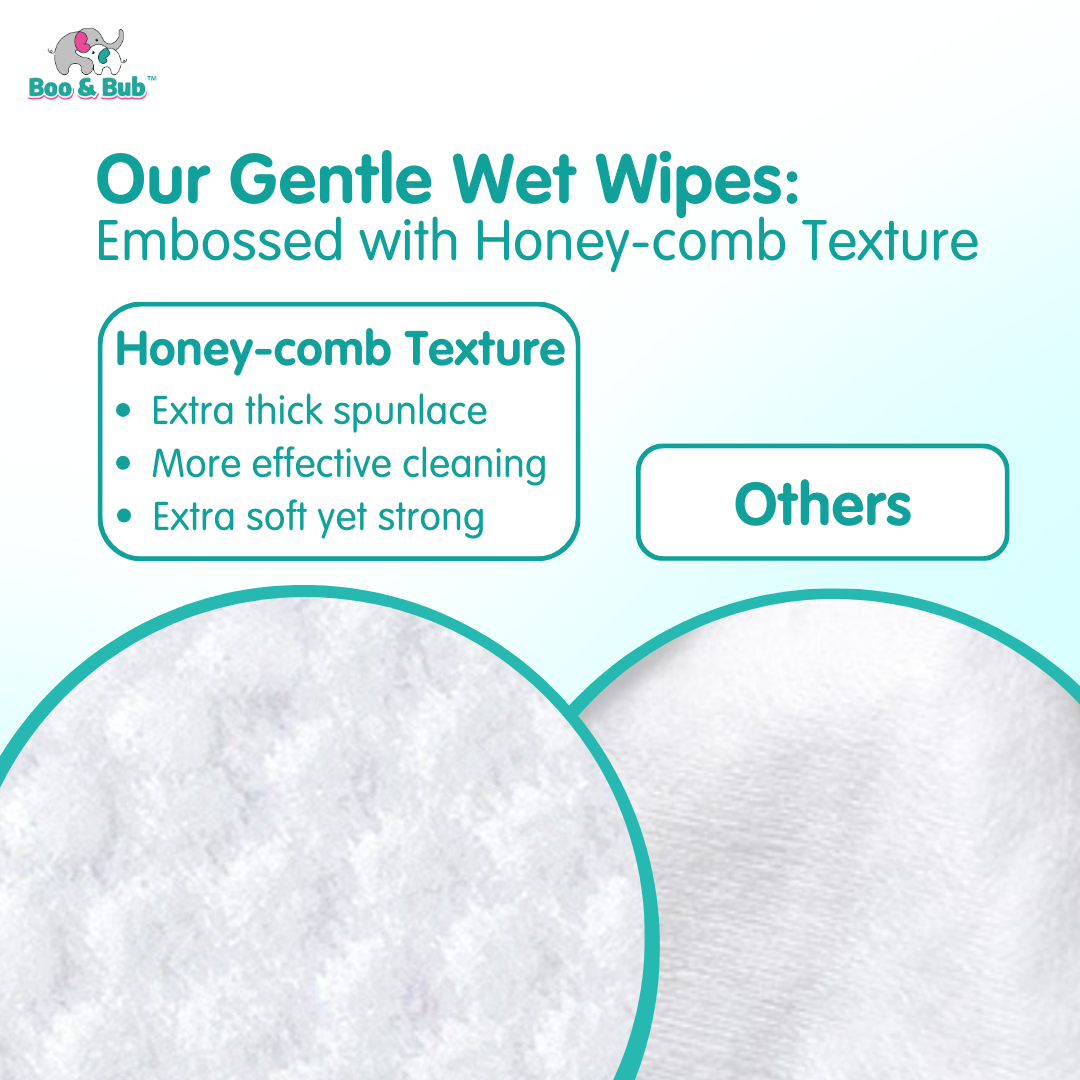 Boo&Bub 80pcs Non alcohol BABY WIPES Wet Tissue Baby wet wipe multipurpose tisu basah baby tissue basah wet tisu 婴儿湿纸巾 - Boo & Bub