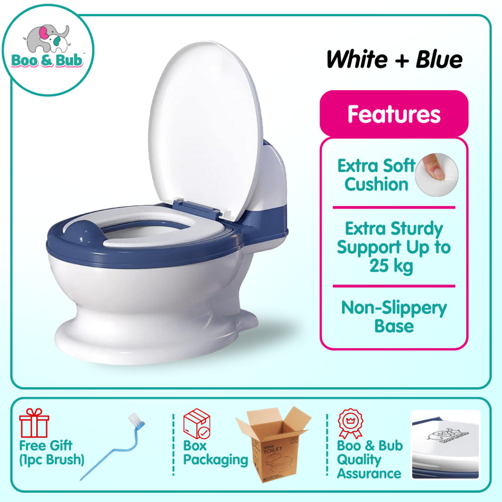 Portable Children's Potty Training Toilet with cushion seat | for Baby Toddlers kid Safe Toilet Potties - Boo & Bub