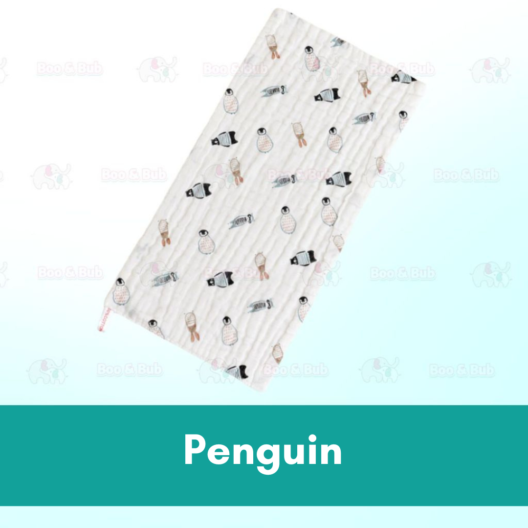 Boo and Bub Baby Burp Towel Cantik Baby Berkualiti High Absorbent High Density 50cmx25cm 6 Layer Sapu Tangan Bayi - Boo & Bub