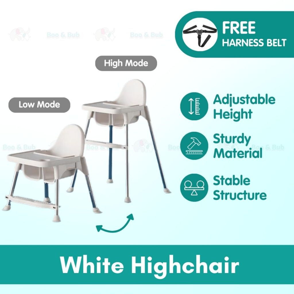 Baby Dining High Chair | Adjustable height Multifunctional Portable Eating Safety Toddler Chair - Boo & Bub