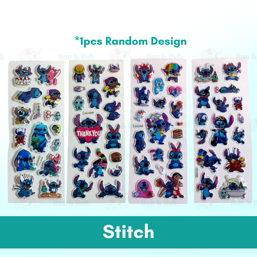 1pc 3D Cartoon Bubble Sticker for Kids (Stiker Kanak Kanak) - Boo & Bub