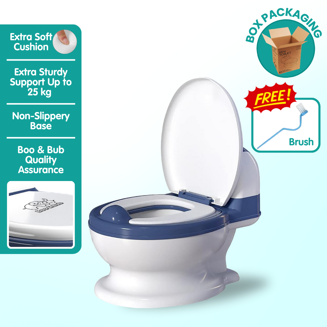 Portable Children's Potty Training Toilet with cushion seat | for Baby Toddlers kid Safe Toilet Potties - Boo & Bub