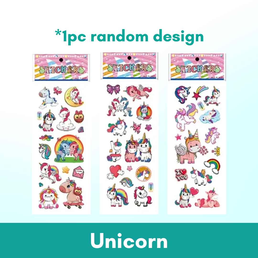 1pc 3D Cartoon Bubble Sticker for Kids (Stiker Kanak Kanak) - Boo & Bub