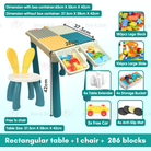 Multi-Function Children Building Blocks Table | Learning Playing Study Drawing Compatible Duplo Kids Desk - Boo & Bub