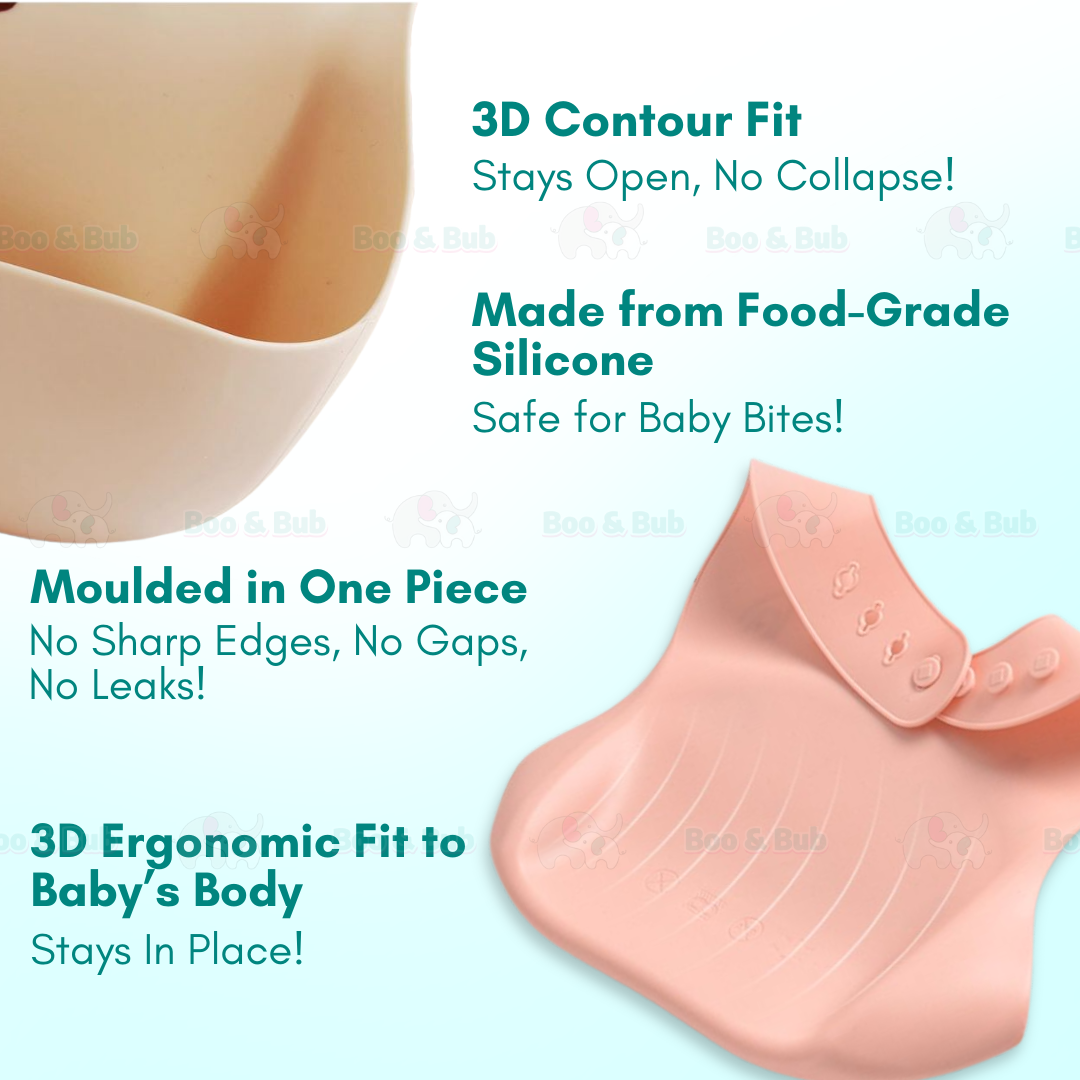 Cartoon Baby Waterproof Bib | Soft Bibs Baby Feeding Dinosaur Kids Girl Boy Adjustable Children Newborn - Boo & Bub