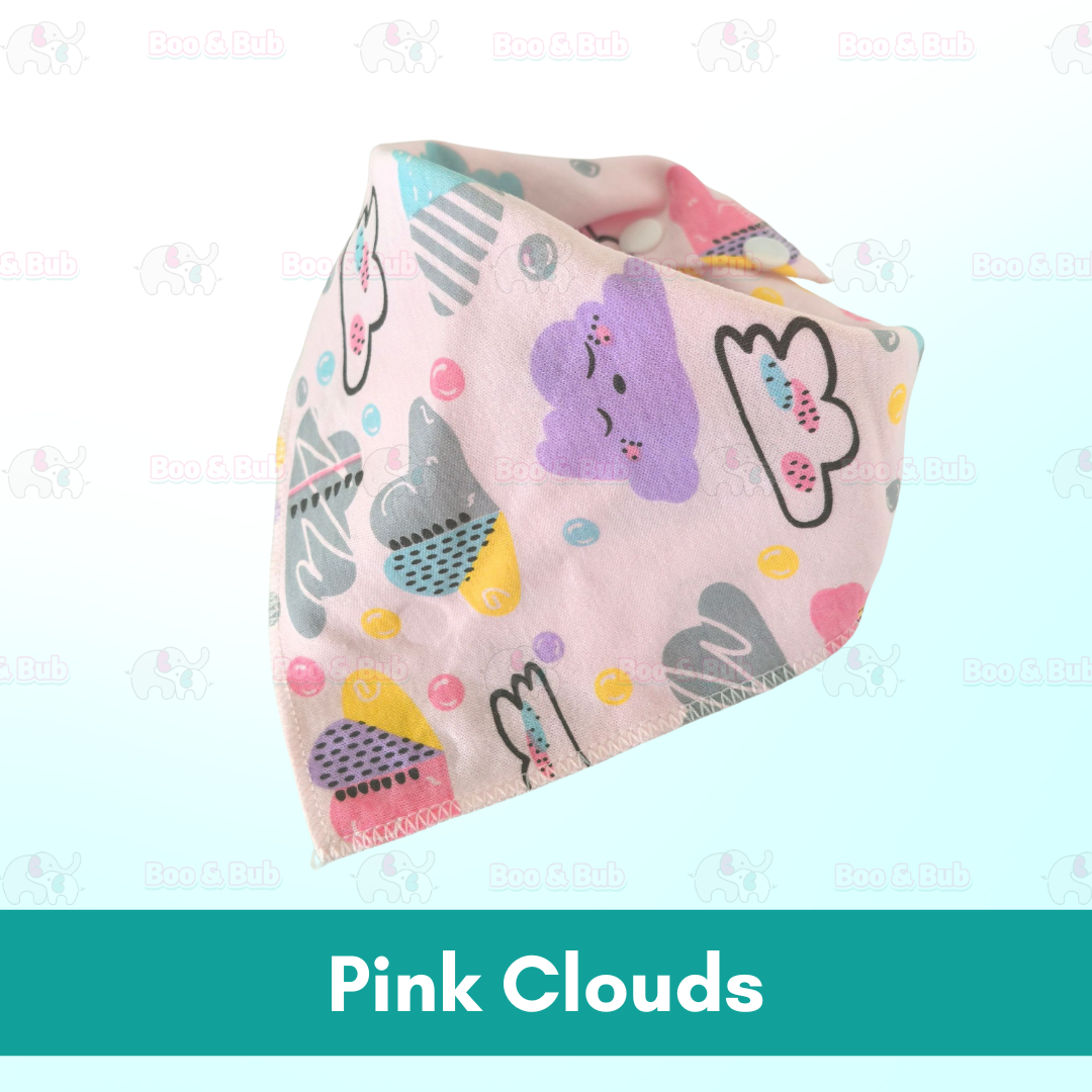 Baby Cotton Triangle Bibs | Toddler newborn Bib With Button | double layers Cartoon Character Animal Print - Boo & Bub