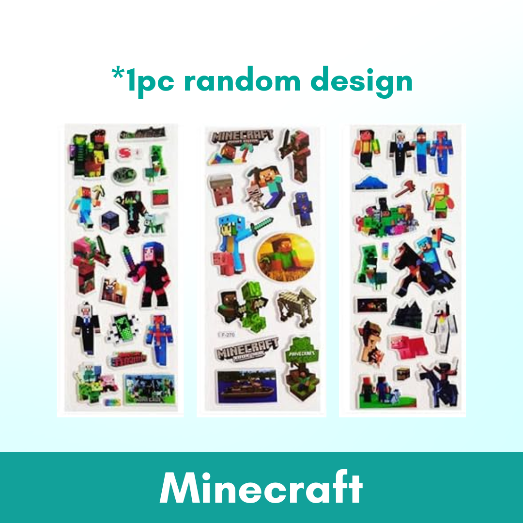 1pc 3D Cartoon Bubble Sticker for Kids (Stiker Kanak Kanak) - Boo & Bub