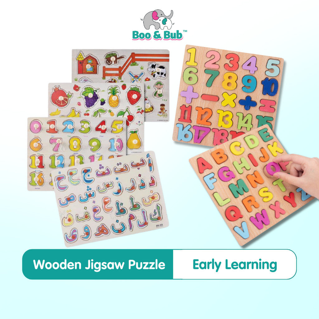 Wooden Puzzle Board - Boo & Bub