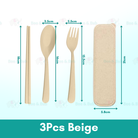 Wheat Cutlery | Bamboo Tableware For Children Travel Cutlery Chopsticks Spoon Kit Gift Dinnerware Set - Boo & Bub