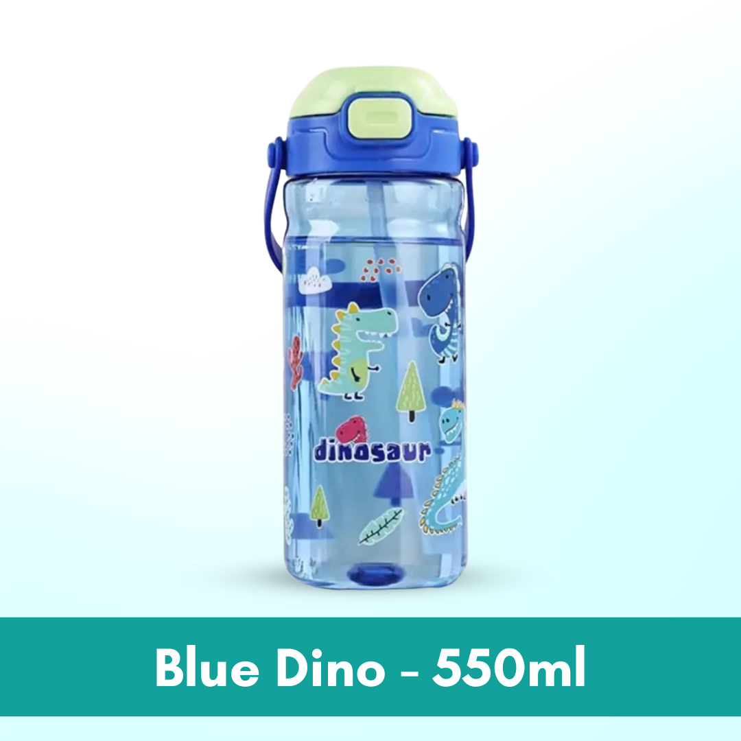 Kids Water Bottle BPA FREE 480ml with Drinking Straw Water Tumbler |  Leakproof Water Bottles Outdoor School - Boo & Bub
