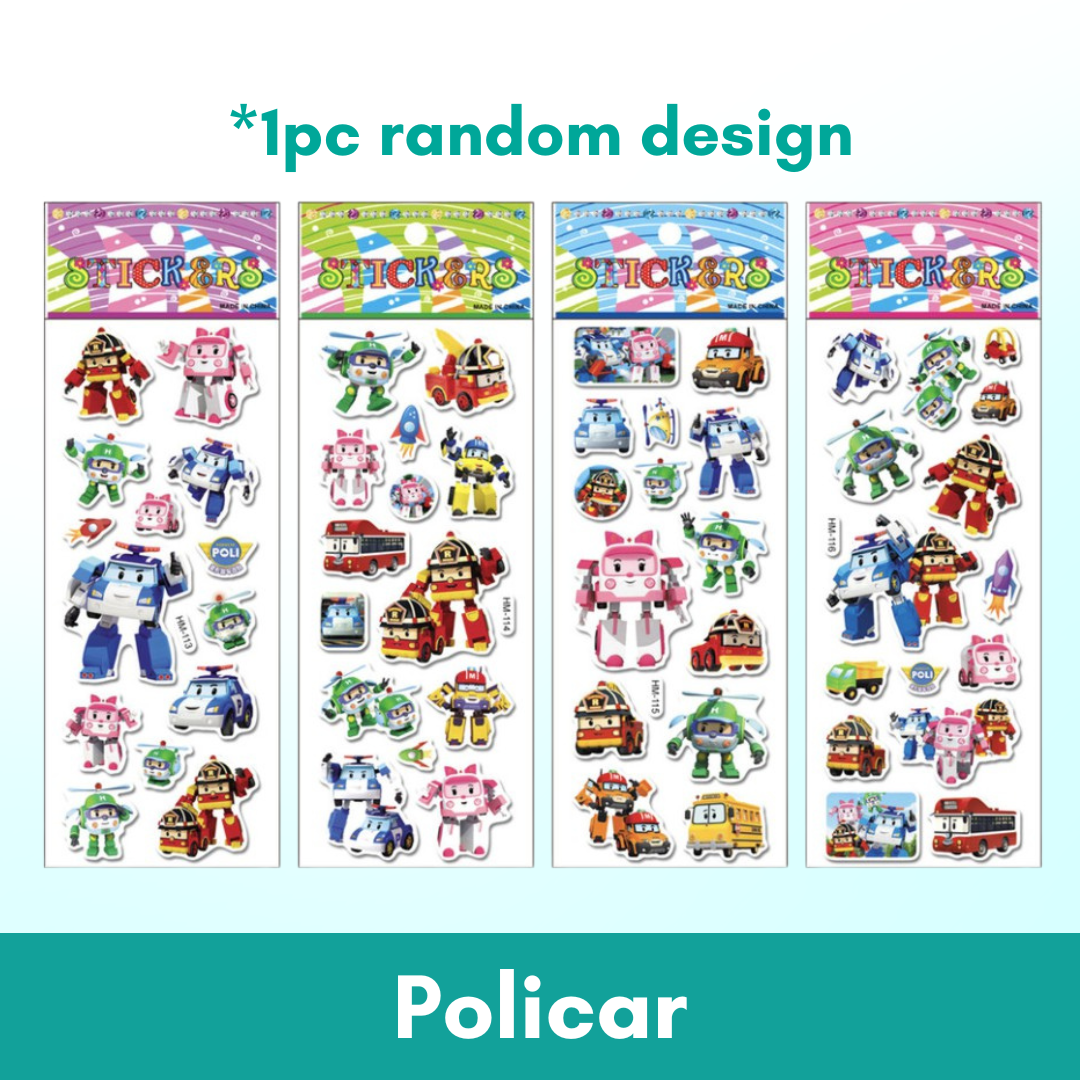 1pc 3D Cartoon Bubble Sticker for Kids (Stiker Kanak Kanak) - Boo & Bub