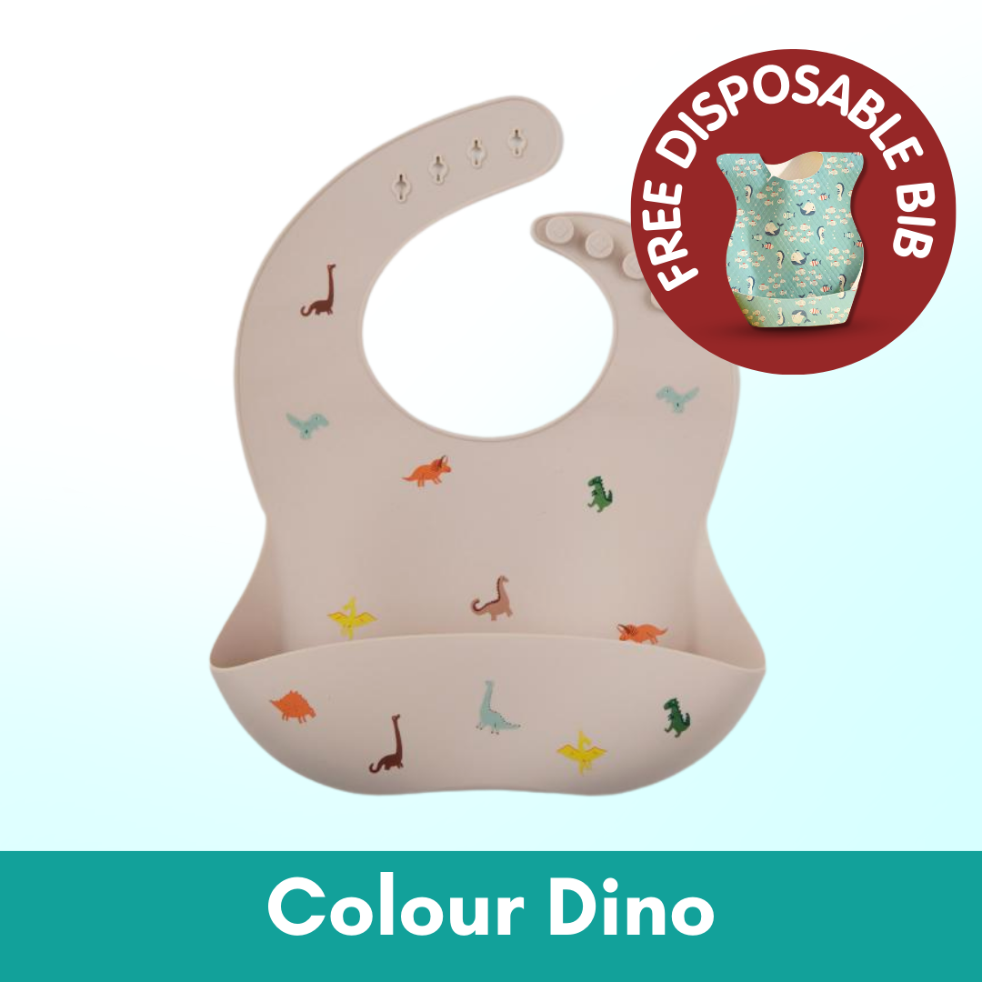 Cartoon Baby Waterproof Bib | Soft Bibs Baby Feeding Dinosaur Kids Girl Boy Adjustable Children Newborn - Boo & Bub