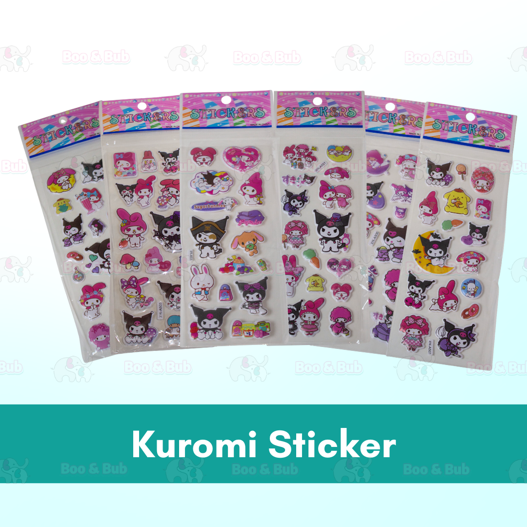 1pc 3D Cartoon Bubble Sticker for Kids (Stiker Kanak Kanak) - Boo & Bub