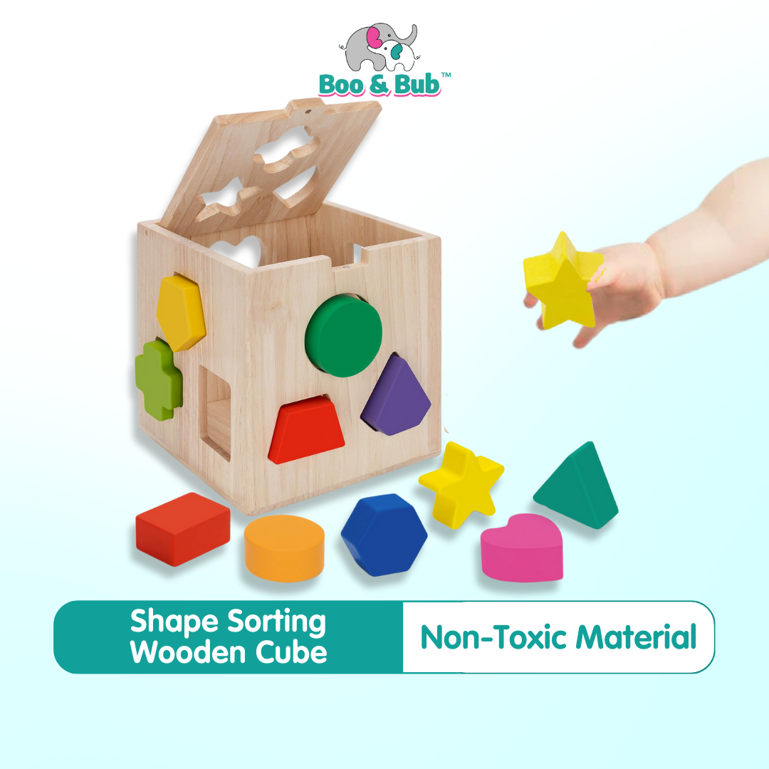 Creative 3D Wooden Cube Puzzle | Educational Toys For Children | Kids Brain Teaser Toy - Boo & Bub