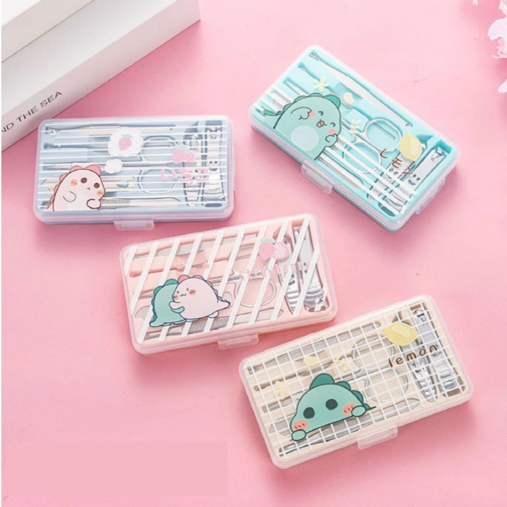 4pcs Newborn Baby Nail Care Set Kit | Cute Infant Finger Trimmer Scissors Nail Clippers Cartoon Animal Storage - Boo & Bub