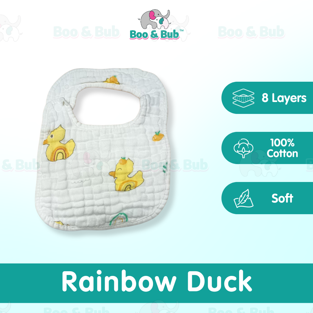 Boo&Bub 8-layer U-shaped Waterproof Saliva Towel Waterproof Bib Baby Cotton Saliva Towel - Boo & Bub