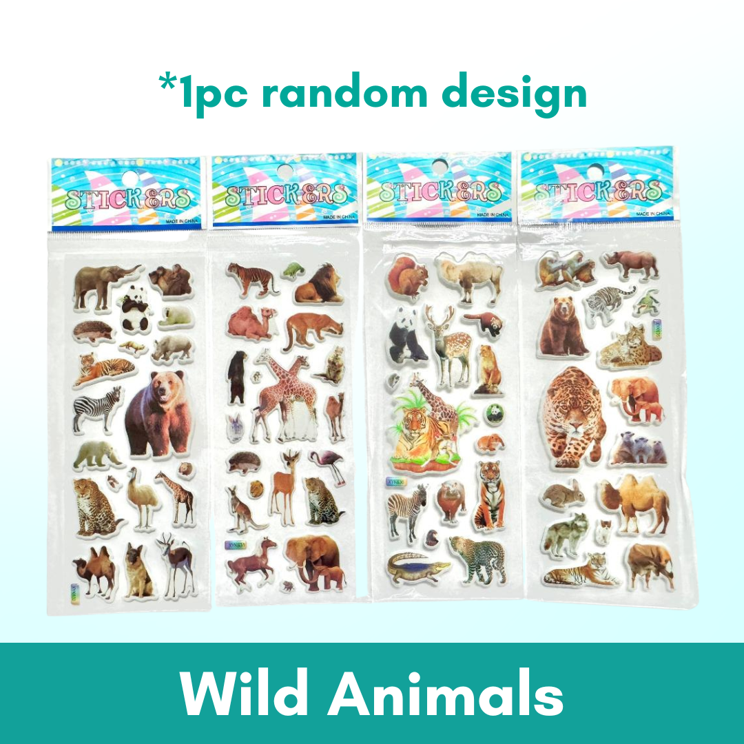 1pc 3D Cartoon Bubble Sticker for Kids (Stiker Kanak Kanak) - Boo & Bub