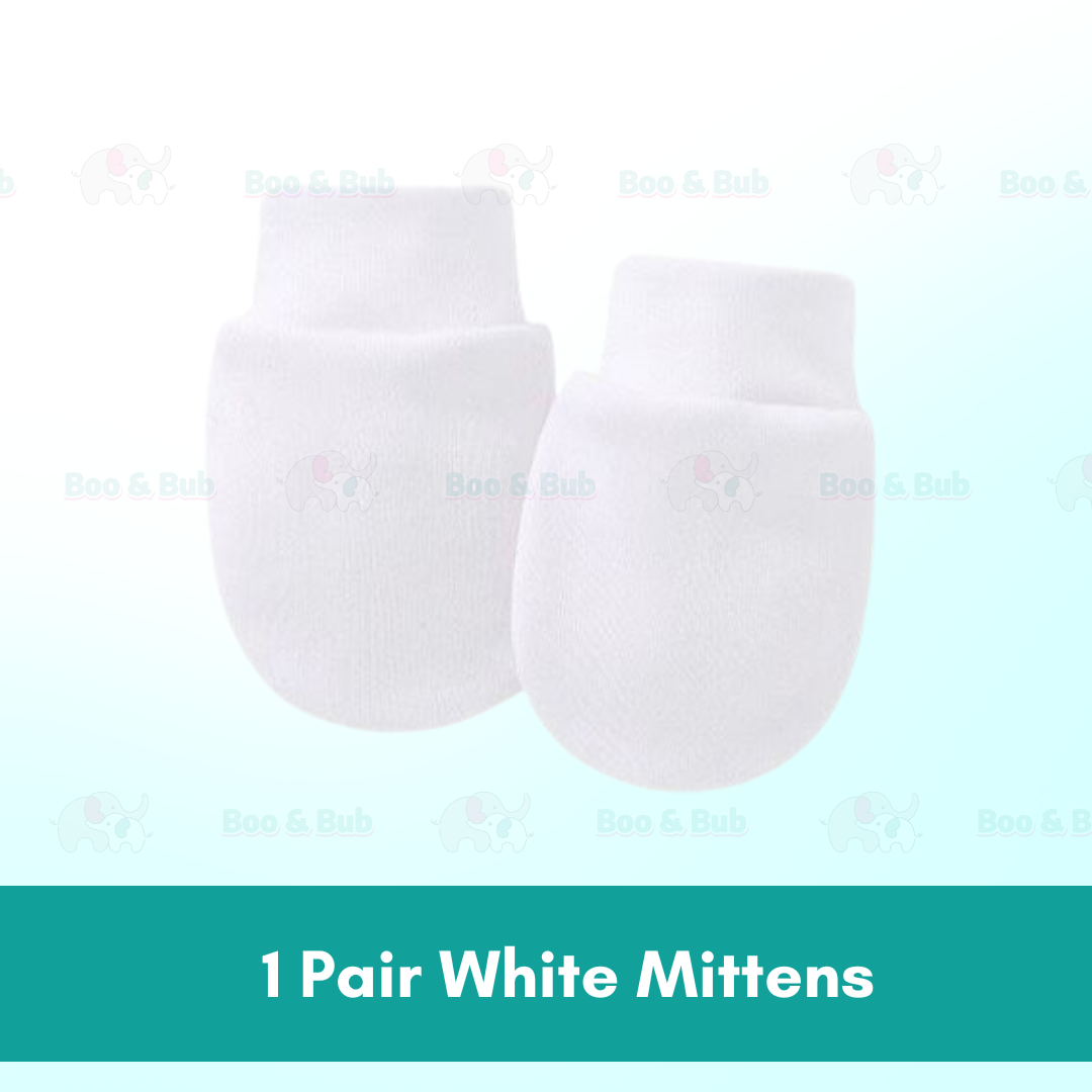 Boo&Bub Newborn Baby Mittens Infant Toddler Gloves No Scratch Mittens Unisex Cotton Gloves for 0-6 Months Baby Boys Girl - Boo & Bub