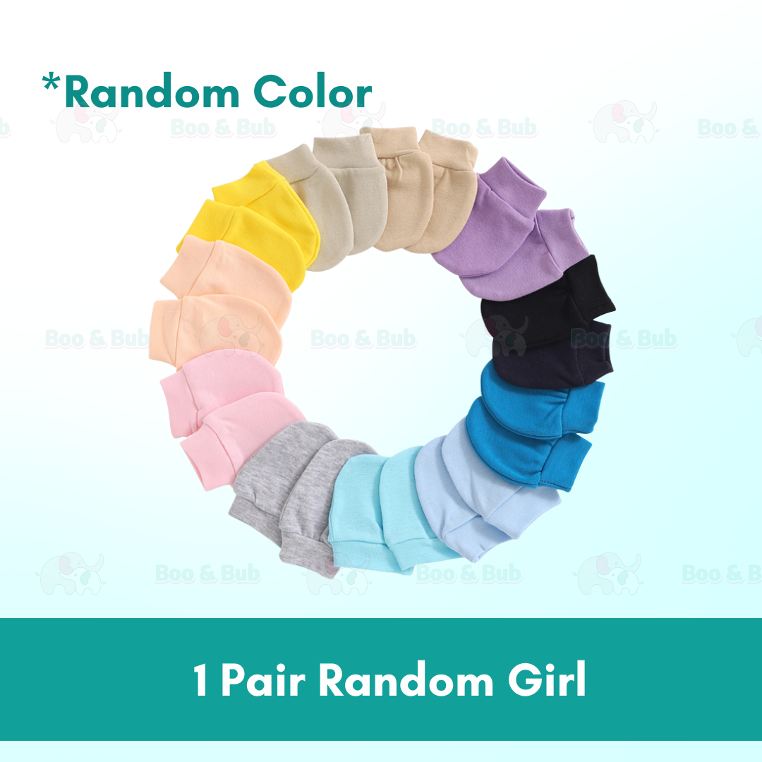 Boo&Bub Newborn Baby Mittens Infant Toddler Gloves No Scratch Mittens Unisex Cotton Gloves for 0-6 Months Baby Boys Girl - Boo & Bub