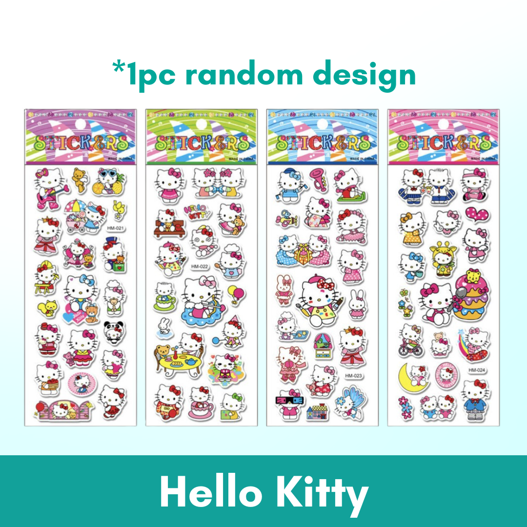 1pc 3D Cartoon Bubble Sticker for Kids (Stiker Kanak Kanak) - Boo & Bub