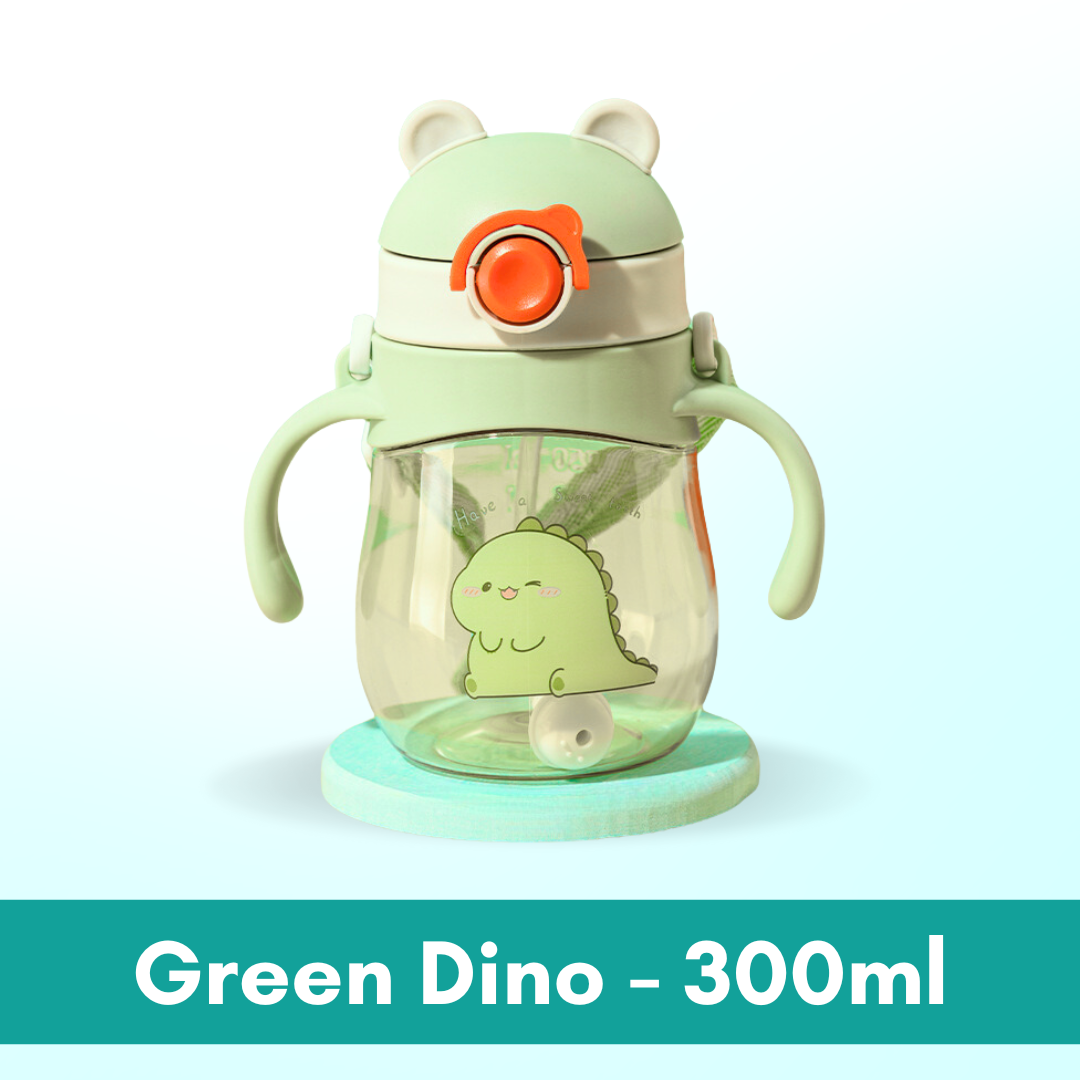 Kids Water Bottle BPA FREE 480ml with Drinking Straw Water Tumbler |  Leakproof Water Bottles Outdoor School - Boo & Bub