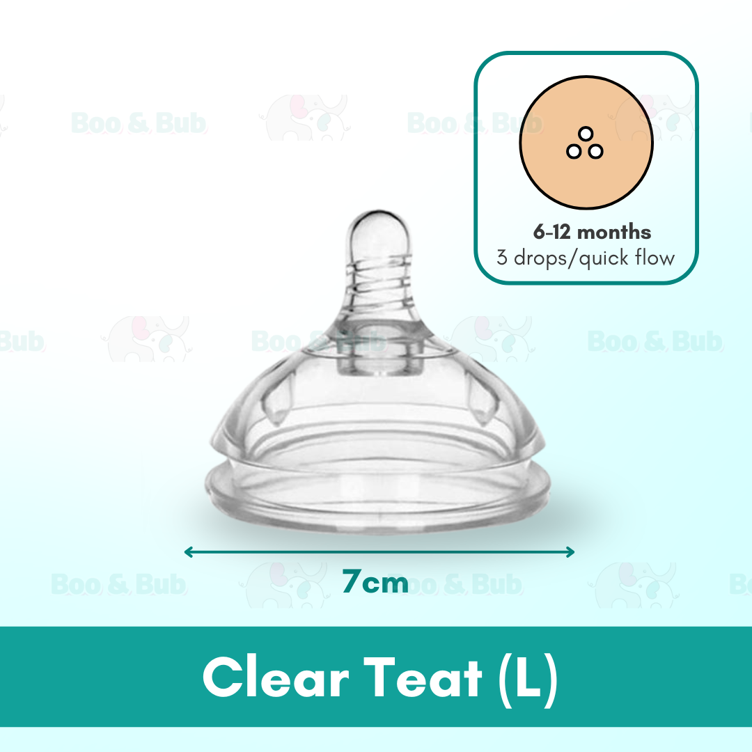 Boo&Bub Silicone Baby Bottle Wide-neck Anti-flatulence Bayi Botol Susu with straw BPA FREE - Boo & Bub