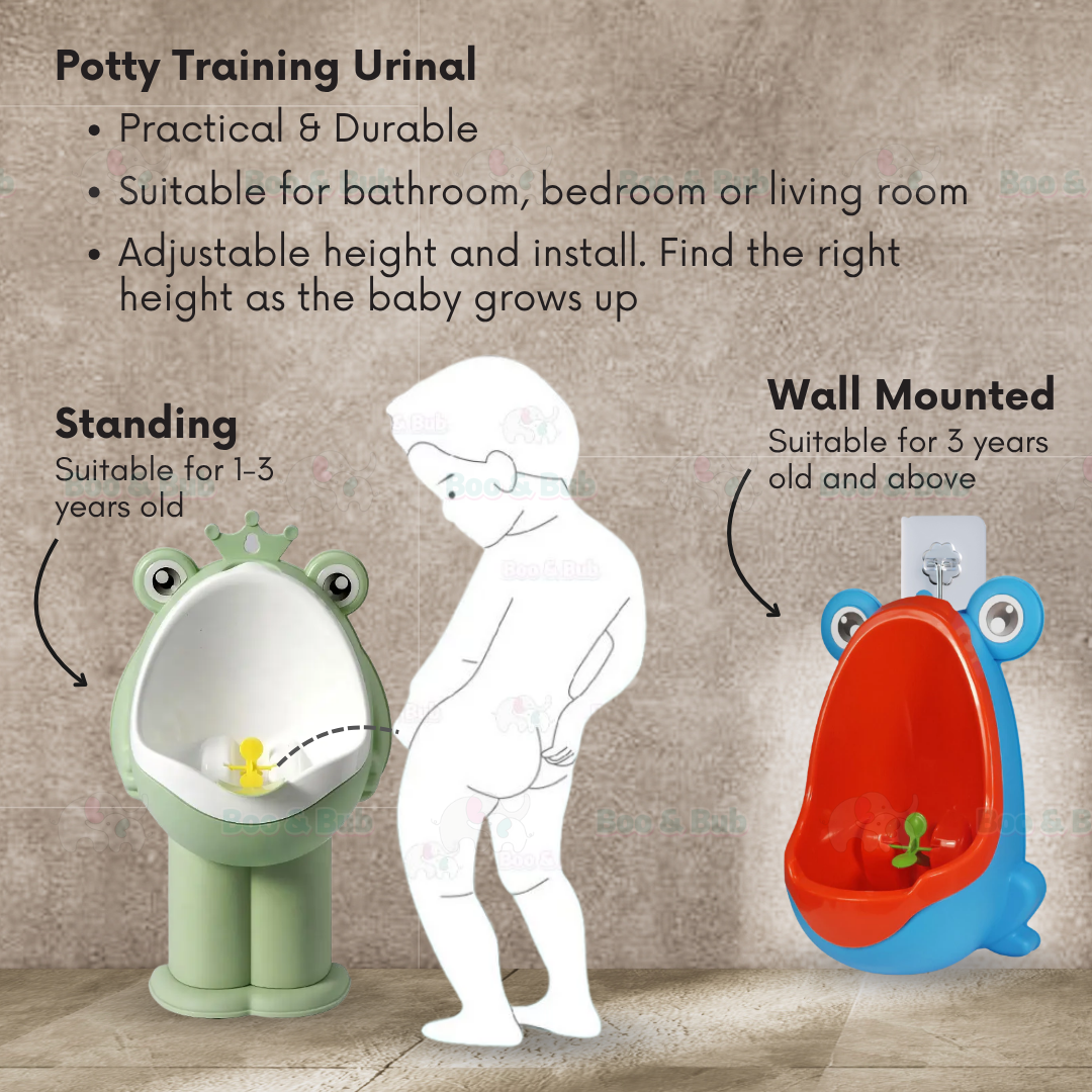 Boo&Bub Frog Baby Potty Boy Training Urinal Stand Potty Toddler Toilet Trainer - Boo & Bub