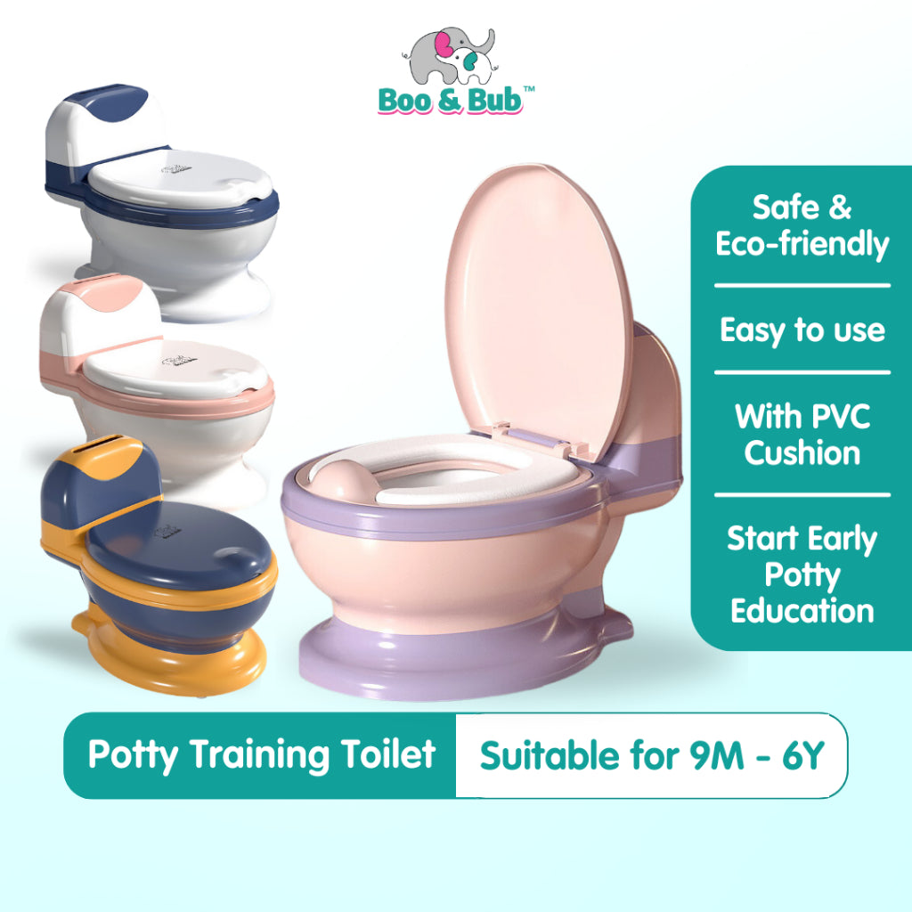 Portable Children's Potty Training Toilet with cushion seat | for Baby Toddlers kid Safe Toilet Potties - Boo & Bub