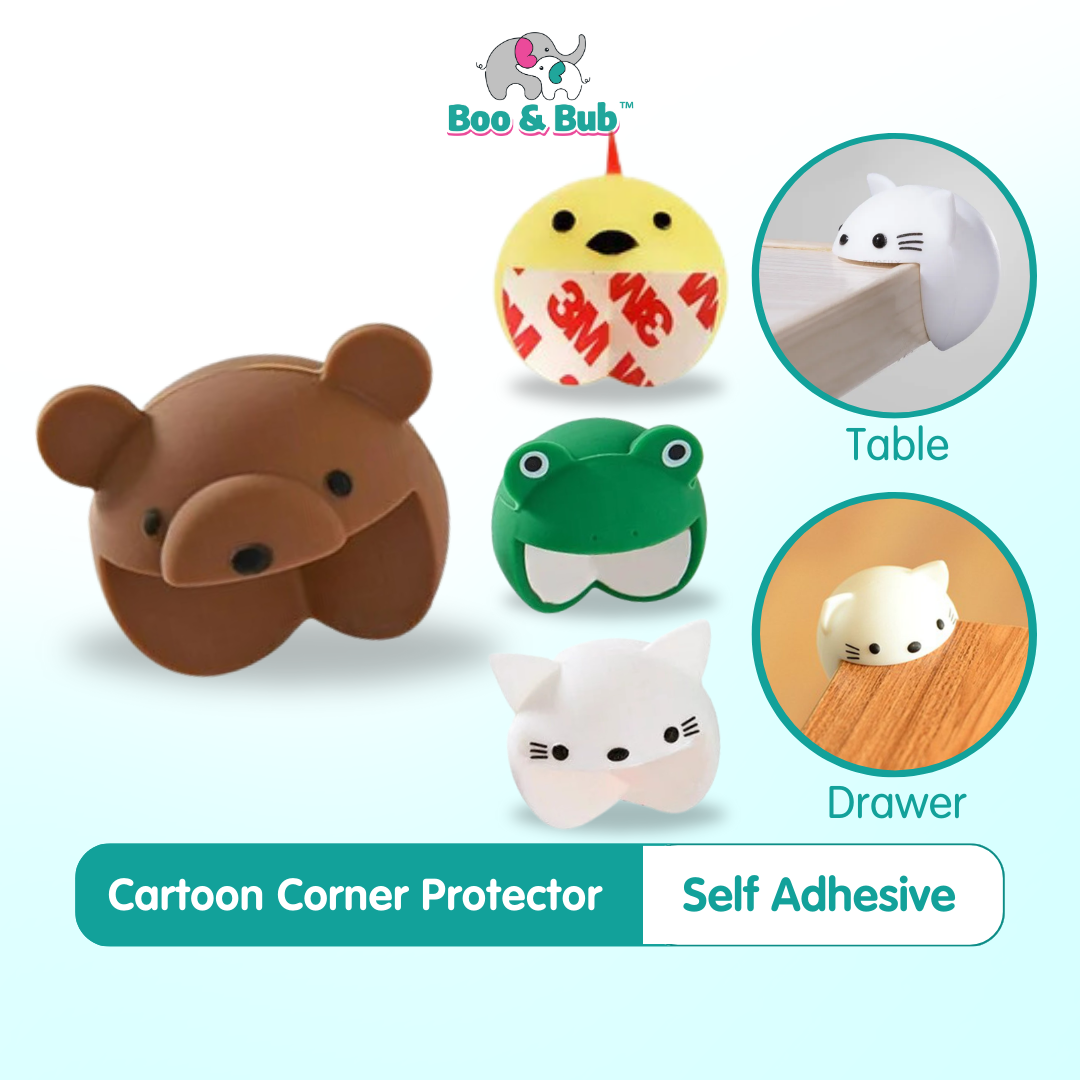 Cute Cartoon Baby Corner Guard | Child Edge Protector Silicone Table Desk Corner Protection - Boo & Bub