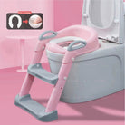 Kids Foldable Soft-Padded Cushion Toilet Training Seat With Anti-Slip Step Ladder | Potty Urinal stool training - Boo & Bub