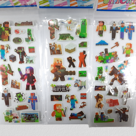 1pc 3D Cartoon Bubble Sticker for Kids (Stiker Kanak Kanak) - Boo & Bub