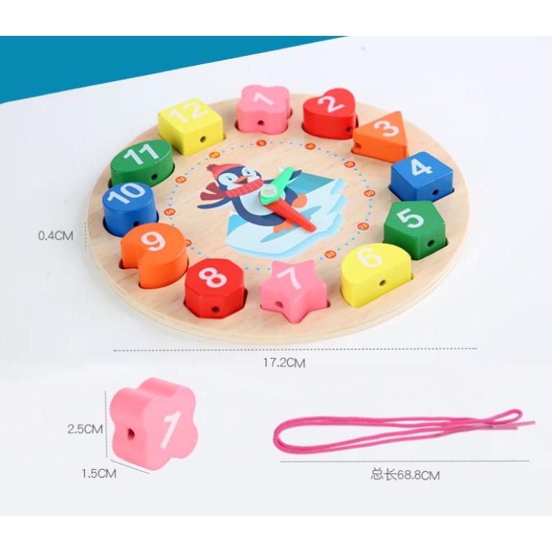 Wooden Educational Toys Kids Early Learning Montessori Building Blocks | mainan edukasi - Boo & Bub