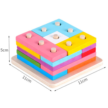 Wooden Educational Toys Kids Early Learning Montessori Building Blocks | mainan edukasi - Boo & Bub