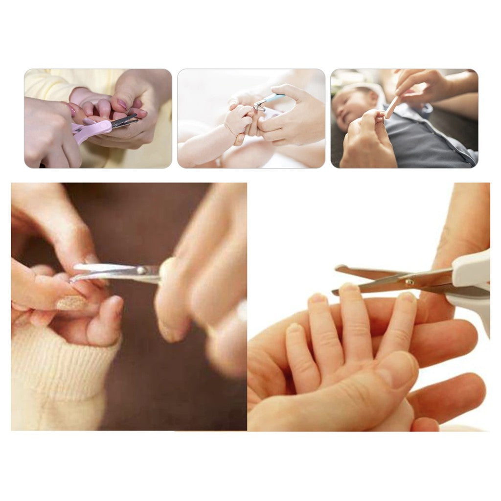 4pcs Newborn Baby Nail Care Set Kit | Cute Infant Finger Trimmer Scissors Nail Clippers Cartoon Animal Storage - Boo & Bub