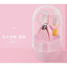 4pcs Newborn Baby Nail Care Set Kit | Cute Infant Finger Trimmer Scissors Nail Clippers Cartoon Animal Storage - Boo & Bub