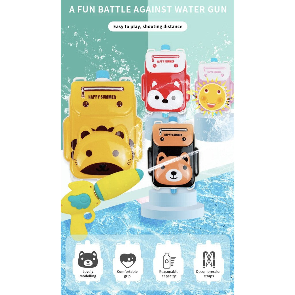 Kids Outdoor Water Gun Shooting Backpack | Large High Pressure Water Jet Backpack Water Gun Beach Outdoor Games Kid - Boo & Bub