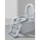 Kids Foldable Soft-Padded Cushion Toilet Training Seat With Anti-Slip Step Ladder | Potty Urinal stool training - Boo & Bub