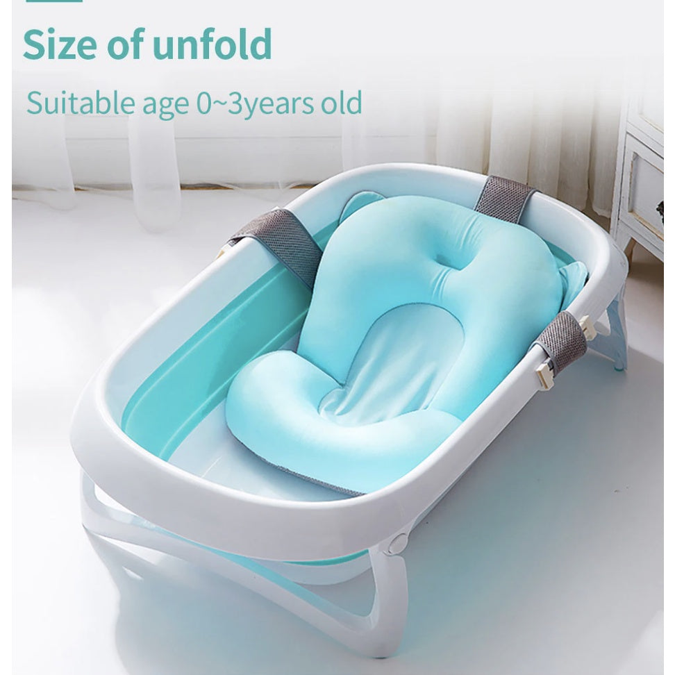 Baby Foldable Bath Tub | Non-Slip Thermometer Bathtub Baby Swim Tubs Bath Body Wash Portable Safe Kid - Boo & Bub